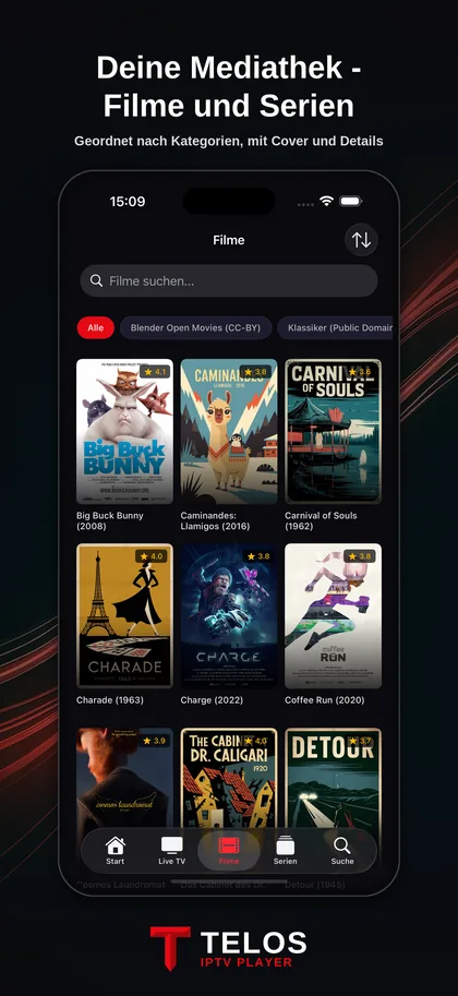 TELOS على iPhone: أفلام